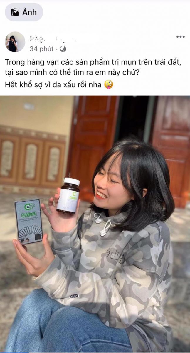 Viên uống trị mụn sáng da Codobye