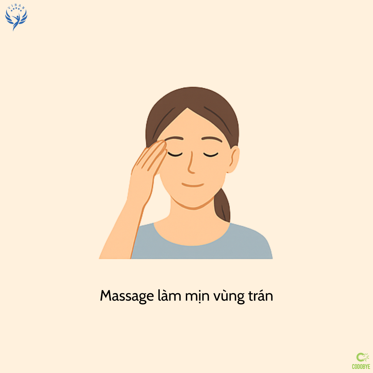 Massage làm mịn vùng trán